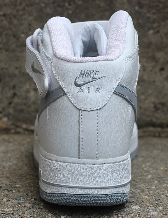 Nike Air Force 1 Mid White / Silver (Size 9.5) DS — RootsBK